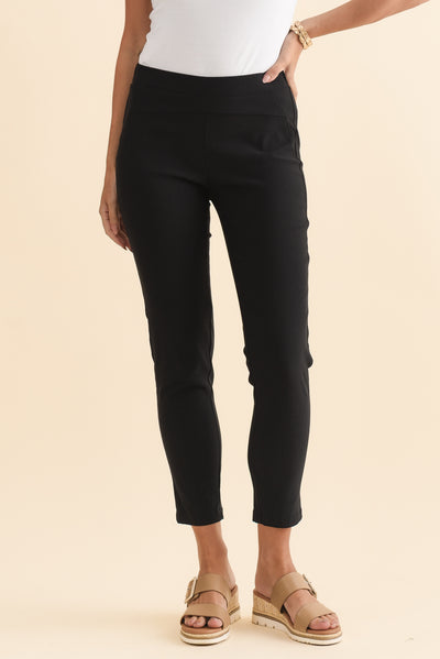 Olympia Black Straight 7/8 Pants