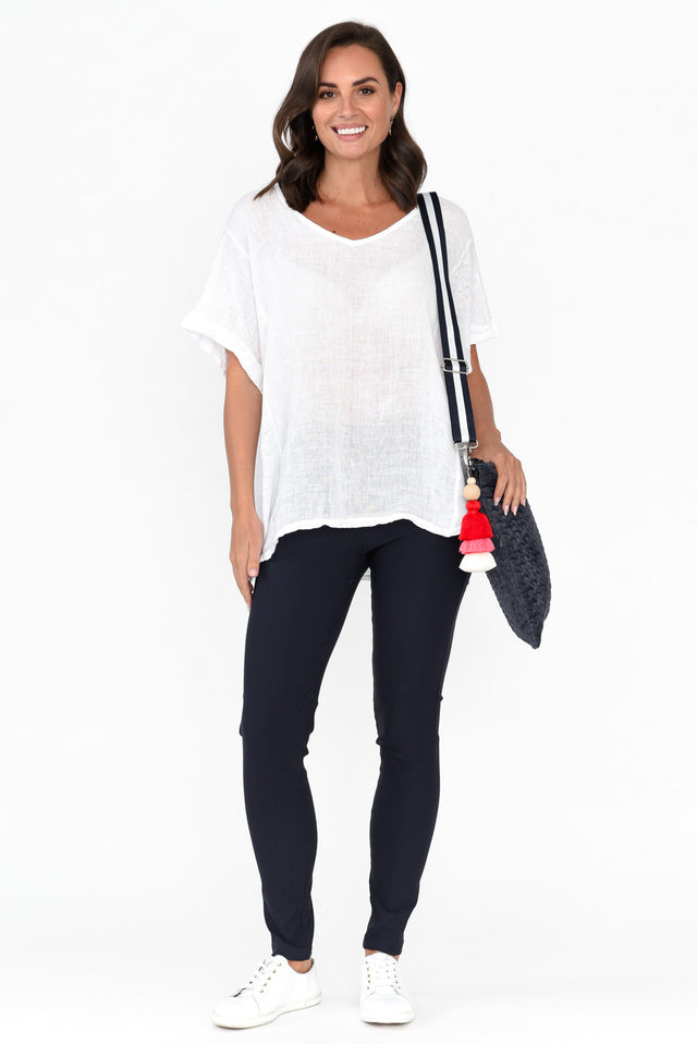 Olympia Navy Straight Pants