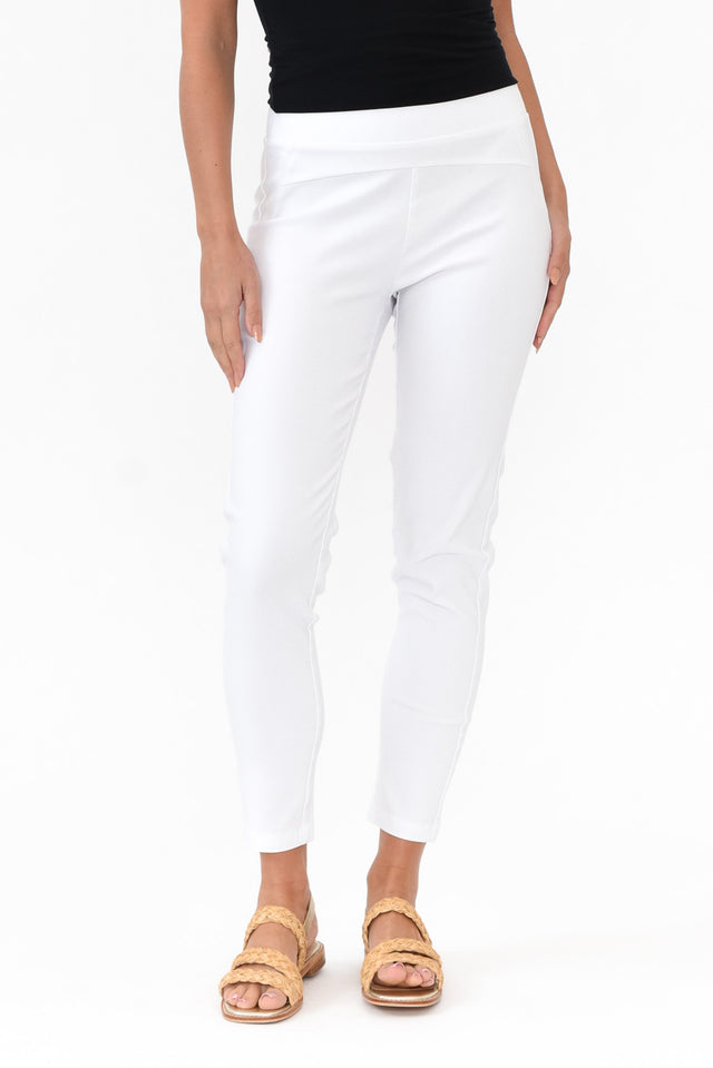 Olympia White Straight 7/8 Pants image 1