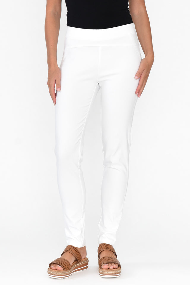 Olympia White Straight Pants