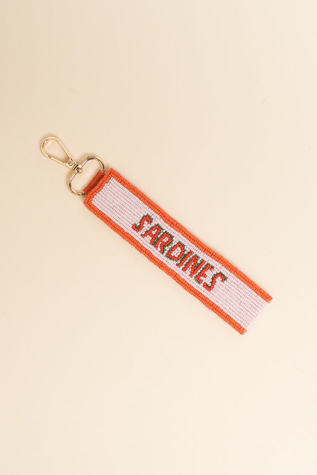 Orange Sardines Beaded Keychain image 2