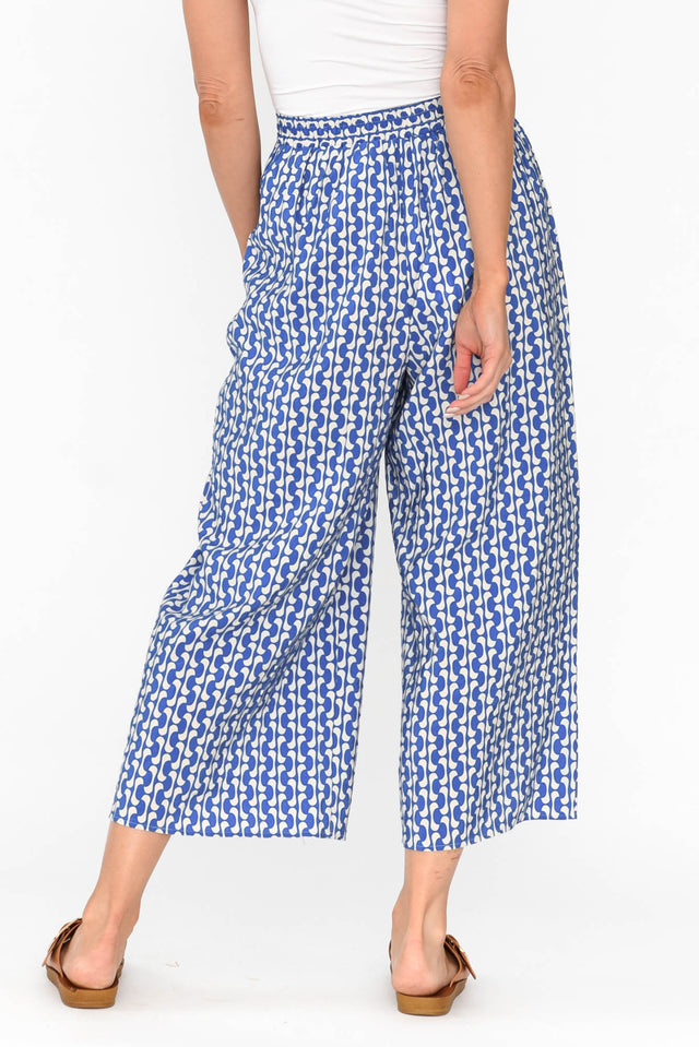 Orella Blue Geo Wide Leg Pants