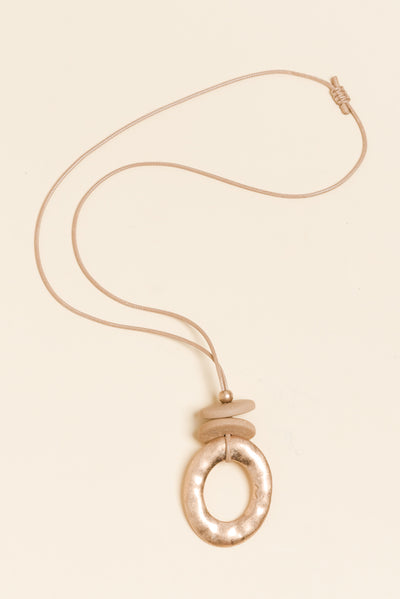 Oriana Natural Oval Pendant Necklace