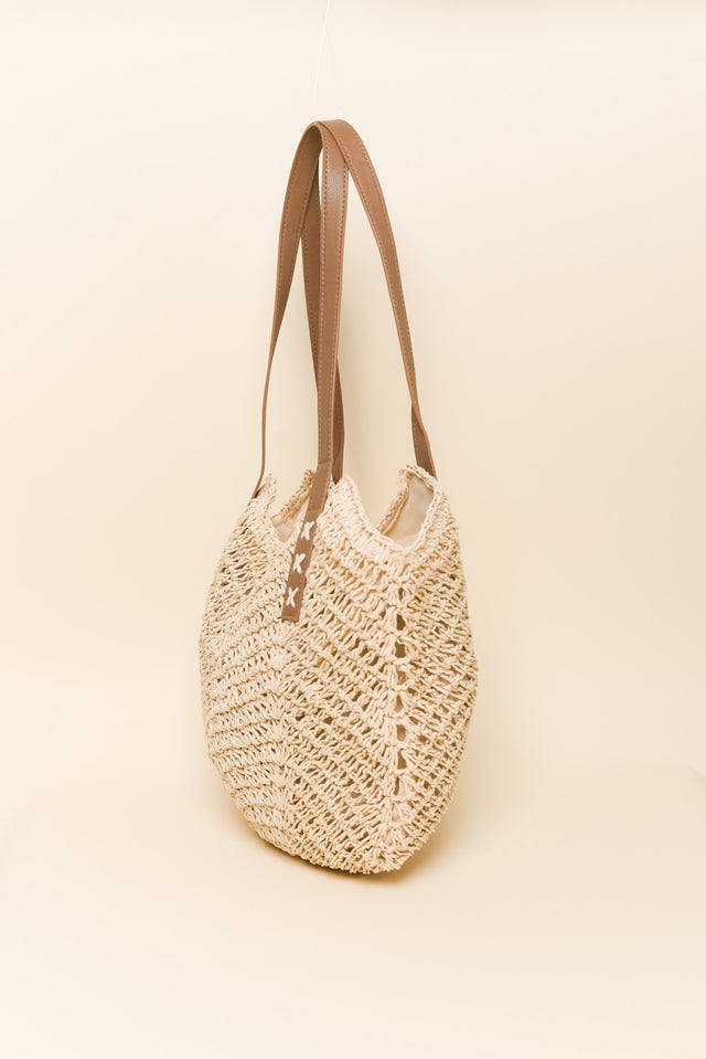 Oriana Natural Straw Shoulder Bag image 4