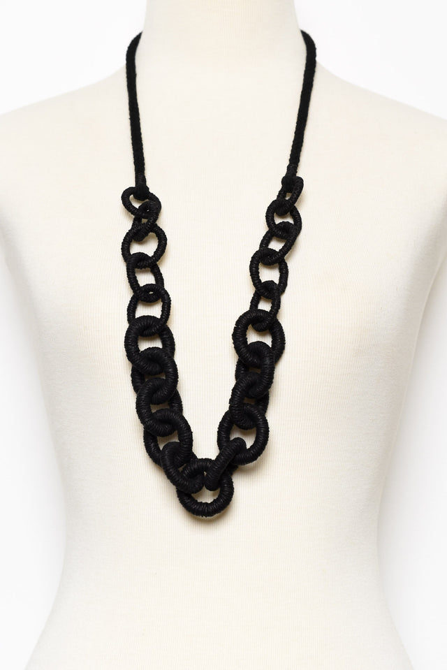 Oromo Black Woven Chain Necklace
