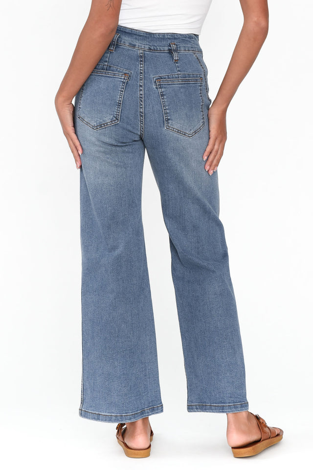 Orwell Mid Blue Wide Leg Jeans