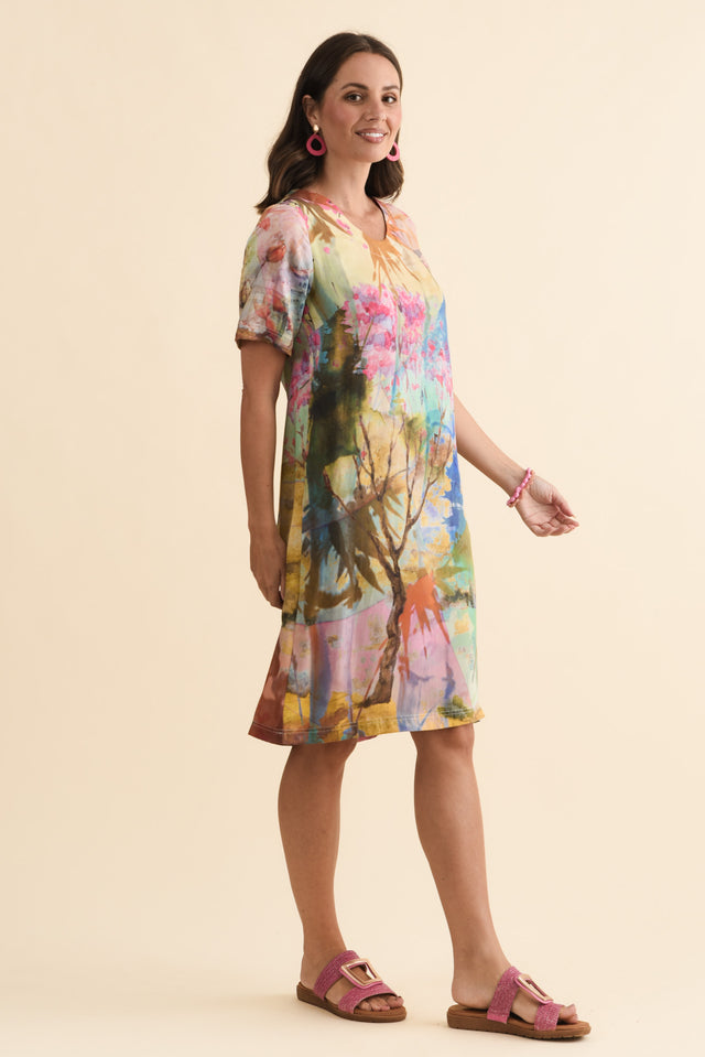 Osaka Pink Blossom Pocket Dress,Brunette model,alt text|model:MJ image 4