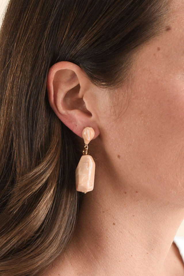 Paloma Natural Marble Drop Earrings