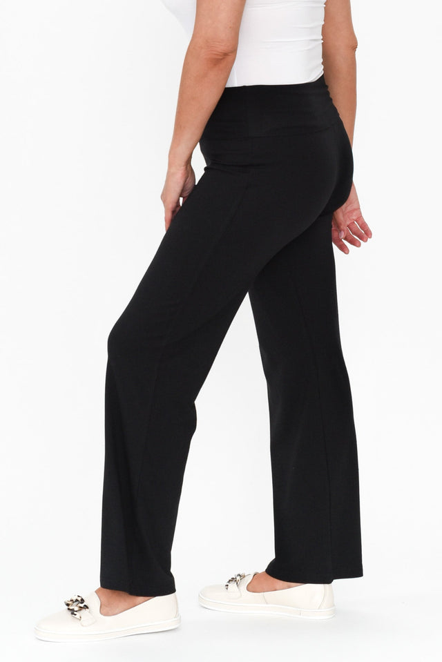 Pamela Black Bamboo Pants - Petite,alt text|model:Brooke image 10
