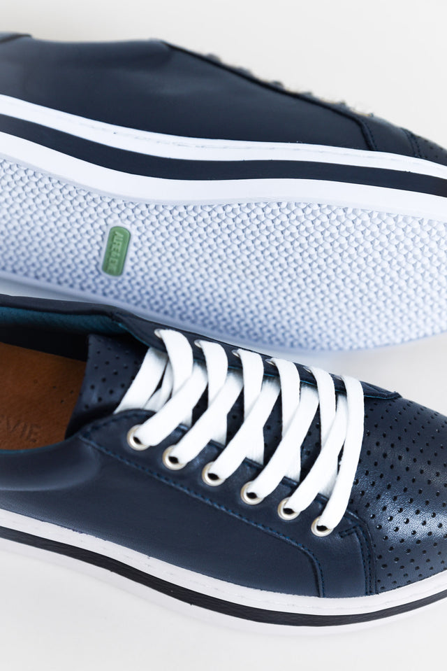 Paradise Navy Leather Sneaker