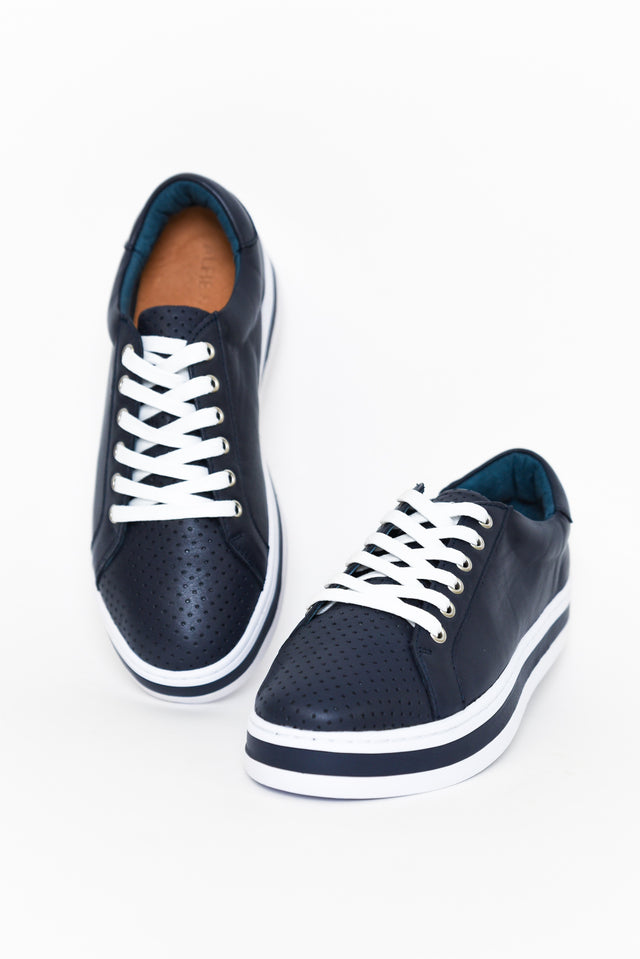 Paradise Navy Leather Sneaker