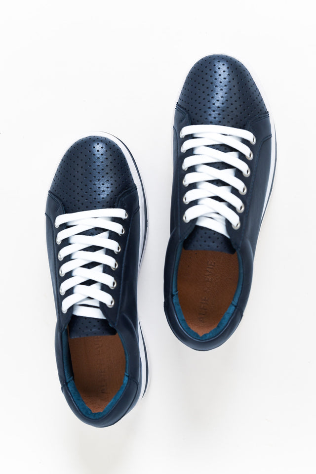 Paradise Navy Leather Sneaker