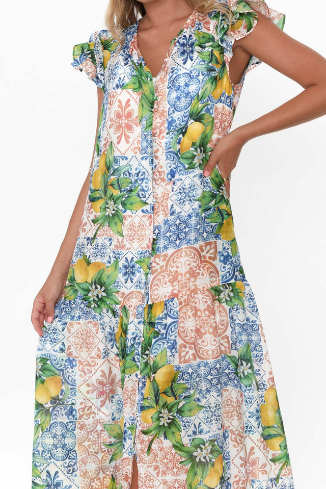 Paradiso Limonata Cotton Silk Dress image 6