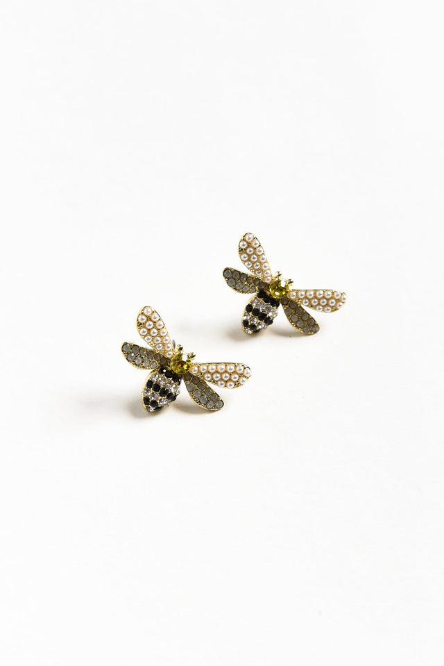 Paradox Silver Bee Stud Earrings image 1
