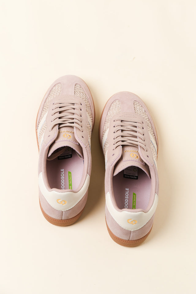 Parallel Natural Raffia Contrast Suede Sneaker image 5