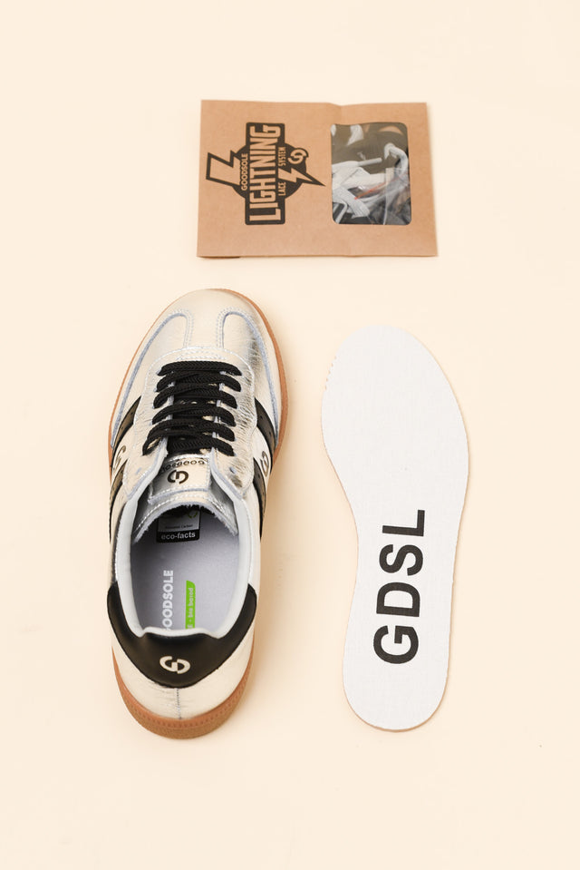 Parallel Silver Contrast Leather Sneaker image 4