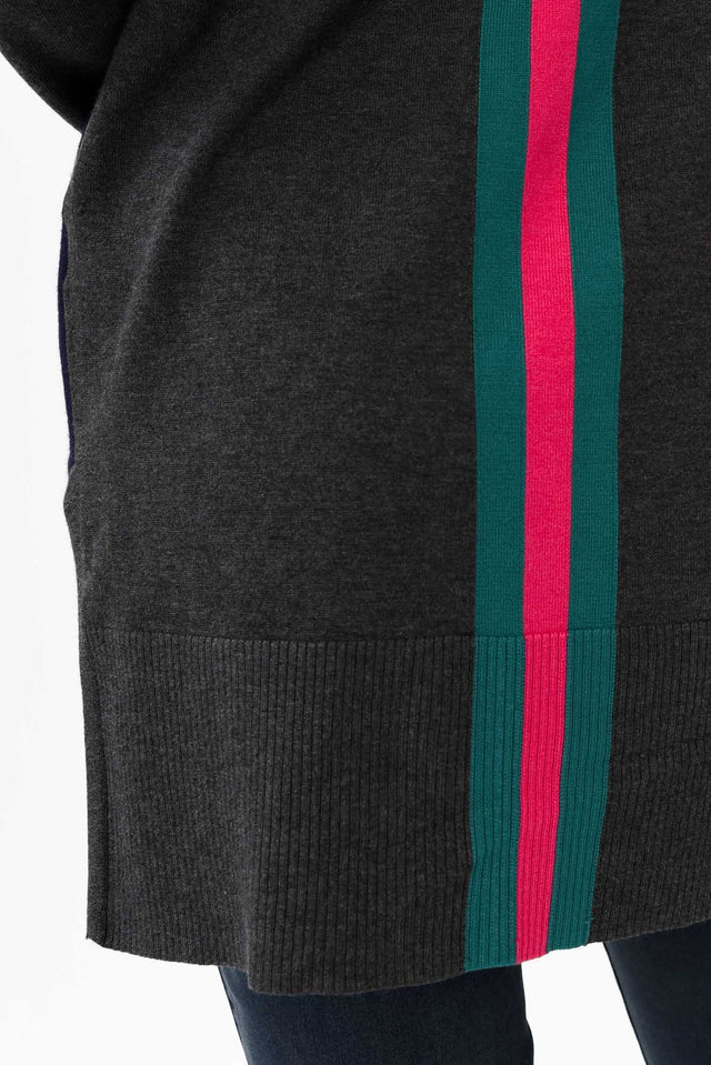 Paris Navy Colour Block Knit Jumper