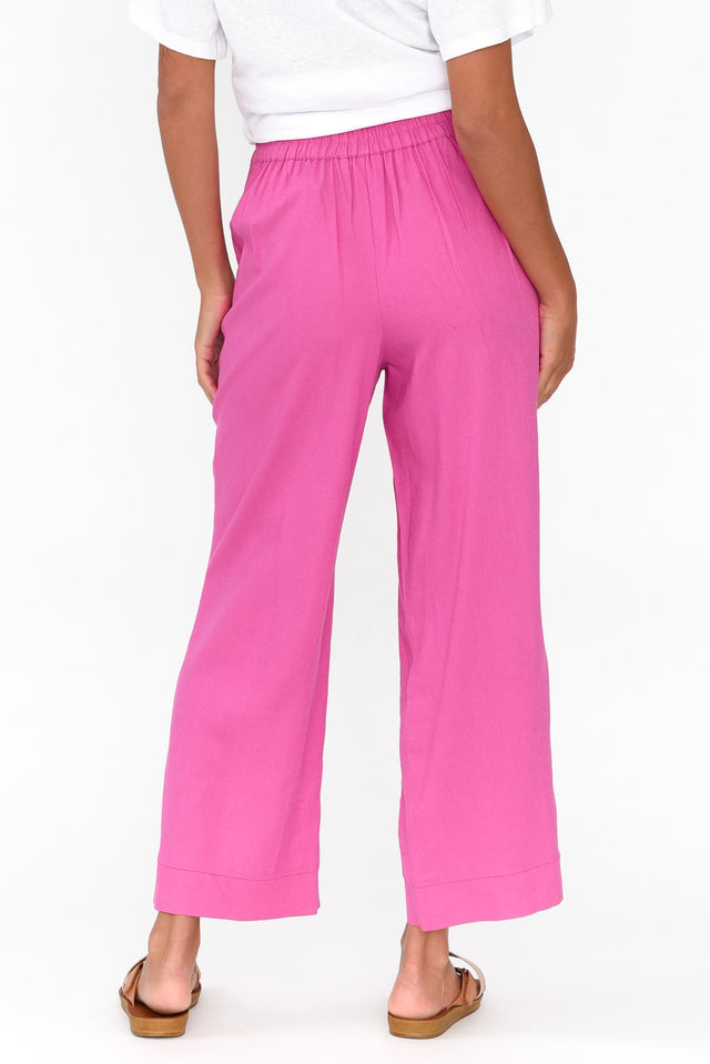 Parker Hot Pink Linen Blend Pants image 4