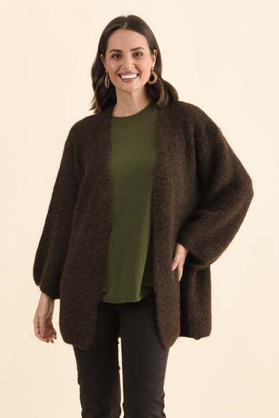 Pearson Chocolate Knit Cardigan