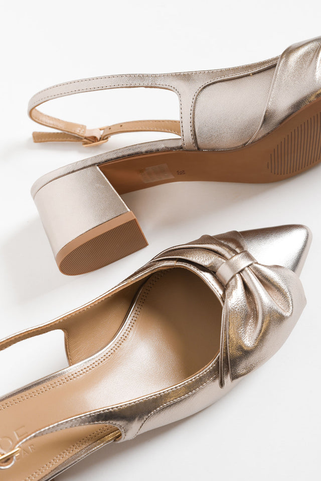 Perrie Rose Gold Leather Slingback Heel image 4