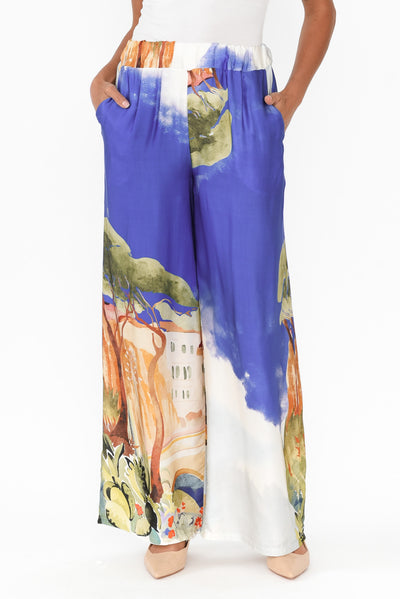 Persephone Cobalt Vista Wide Leg Pants