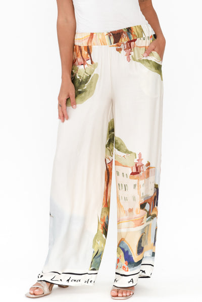 Persephone Natural Vista Wide Leg Pants