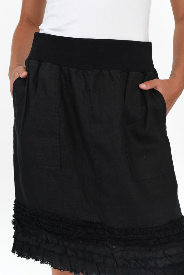 Phillipa Black Ruffle Hem Skirt image 5