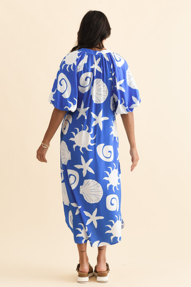 Pippen Cobalt Sea Tie Dress,Brunette model,alt text|model:Brontie image 5