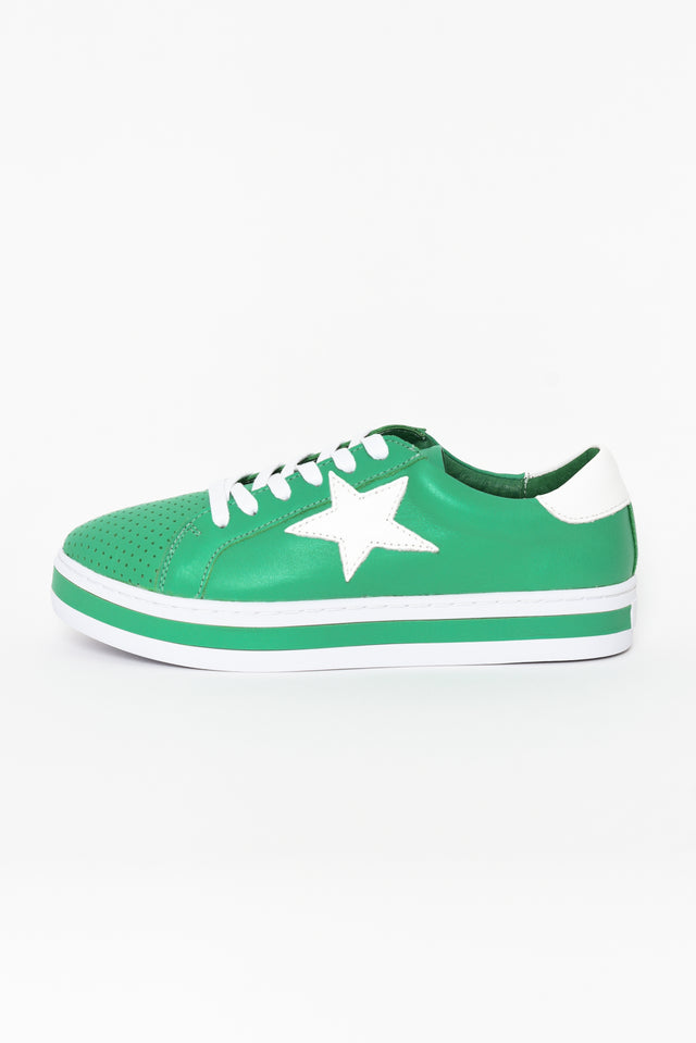 Pixie Star Green Leather Sneaker