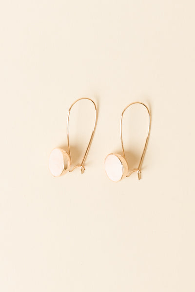 Polly Blush Circle Drop Earrings
