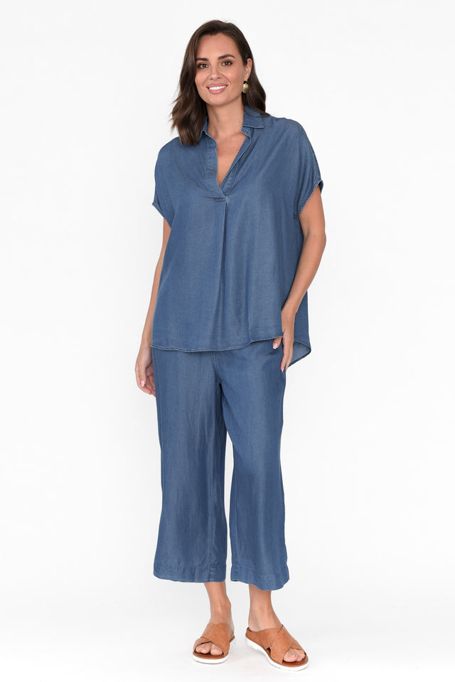 Apollo Bay Blue Denim Crop Pants