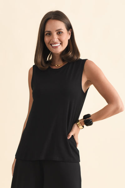 Positano Black Tank