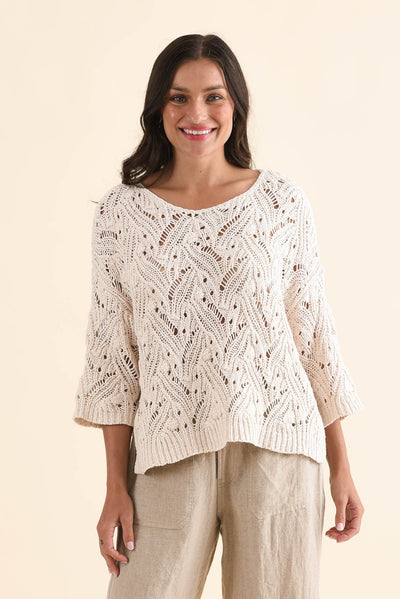 Prima Cream Woven Top