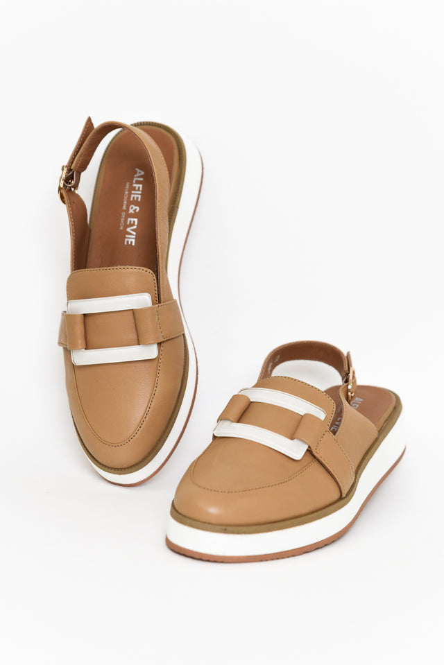 Quavo Tan Leather Slingback Loafer