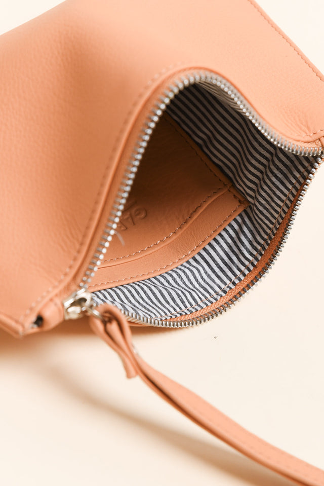 Queens Apricot Leather Clutch image 3