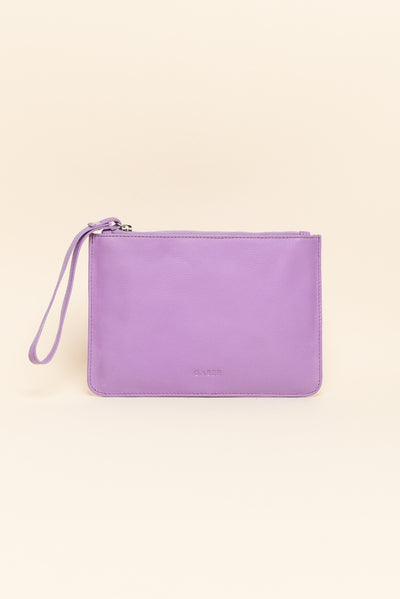 Queens Lilac Leather Clutch
