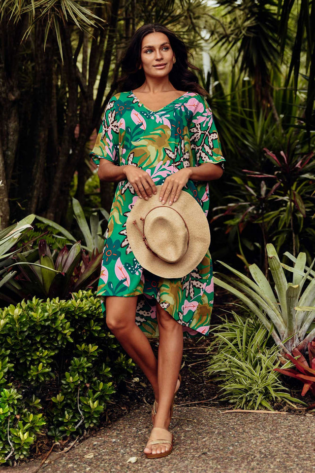 Quinn Green Jungle Kaftan