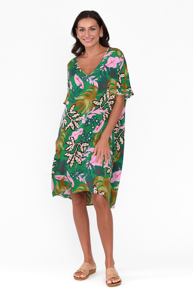 Quinn Green Jungle Kaftan
