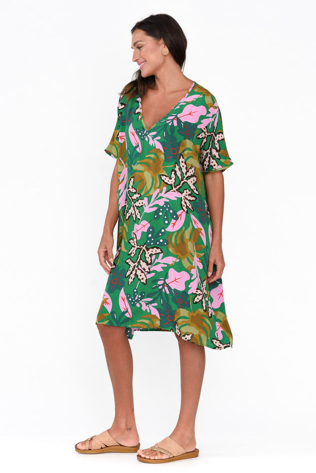 Quinn Green Jungle Kaftan