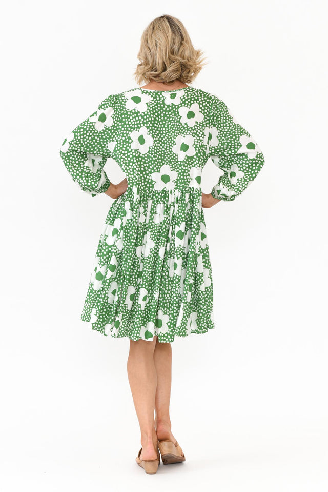 Quinta Green Bloom Cotton Blend Dress image 5