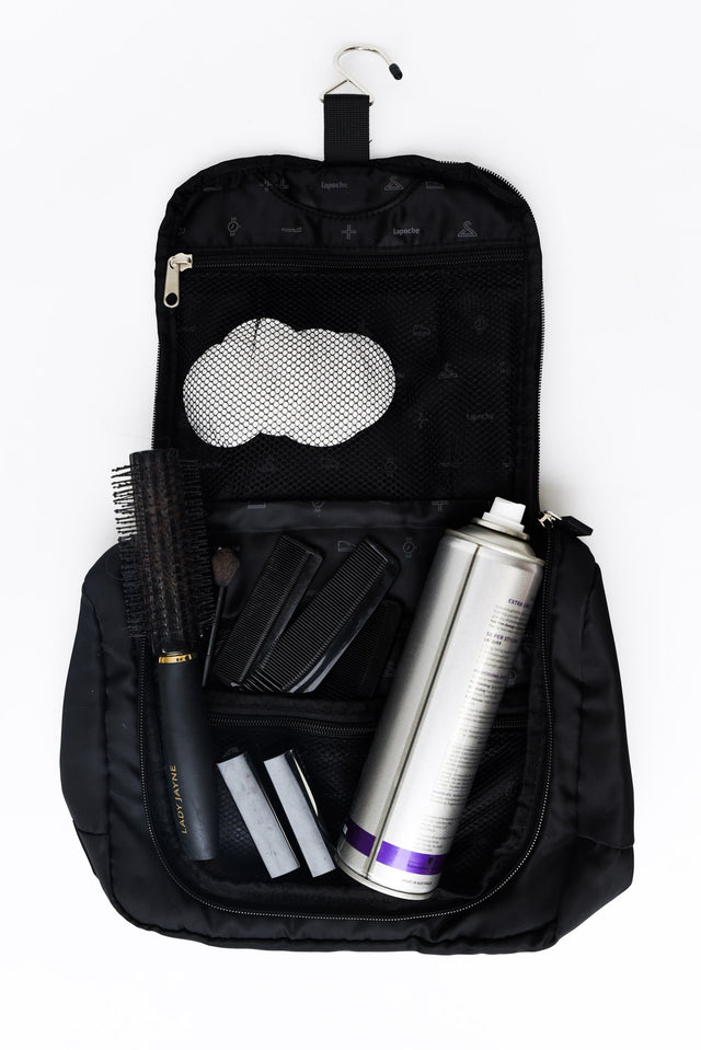 Rae Black Large Toiletry Organiser