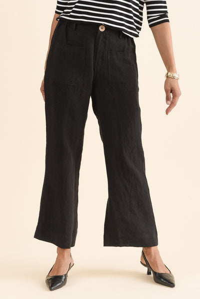 Ralph Black Linen Pocket Pants