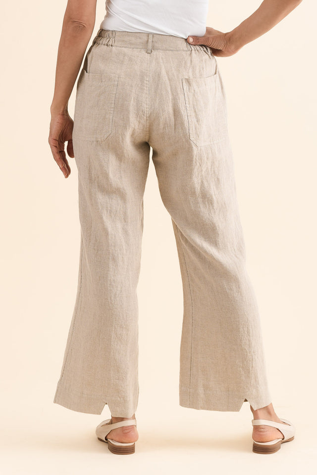 Ralph Natural Linen Pocket Pants,Back,Brunette model,alt text|model:Cara image 4