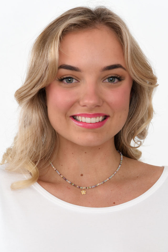 Rania Multi Daisy Beaded Necklace image 1