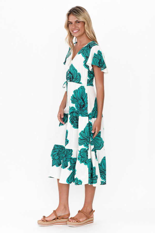 Remington Green Floral Tiered Dress image 4