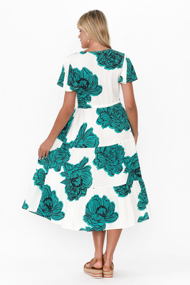 Remington Green Floral Tiered Dress image 5
