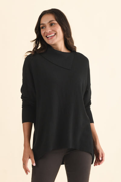 Renfrey Black Knit Jumper