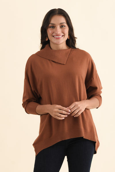 Renfrey Chocolate Knit Jumper
