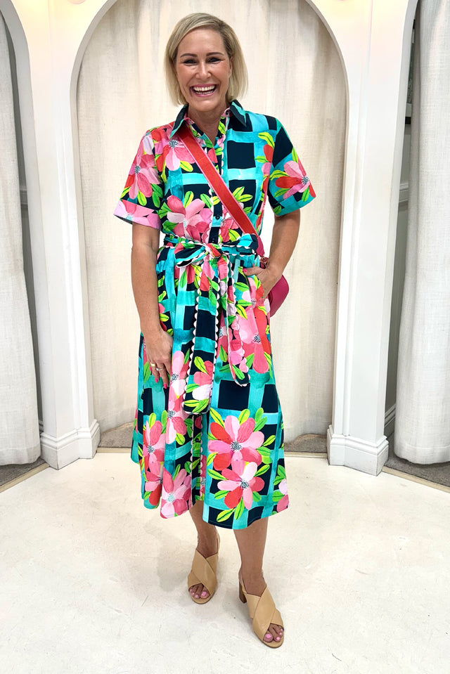 Como Pink Bloom Cotton Dress