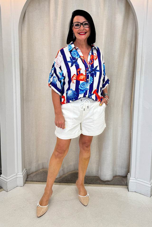 May Blue Beach Collared Shirt image 7